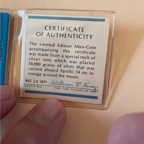 Commemorative Apollo 14 Silver Coin - Picture 2 of 4